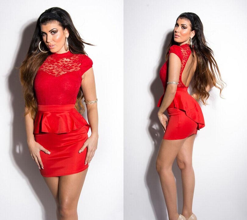 F2315-3 Girl Peplum Dresses